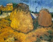 农场上的干草垛 - 文森特·威廉·梵高